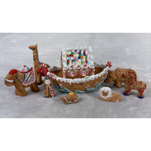 House Of Loyd COOKIE ARK Christmas Around World Light Up 8pc Noah Animal Cracker
